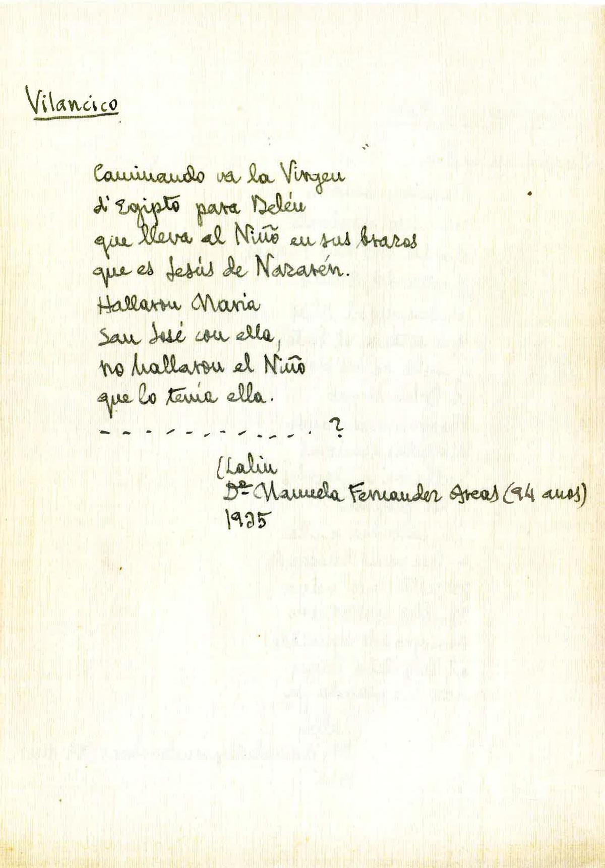 Cantigas de Reis e Panxoliñas recollidas do arquivo persoal de Vicente Risco.