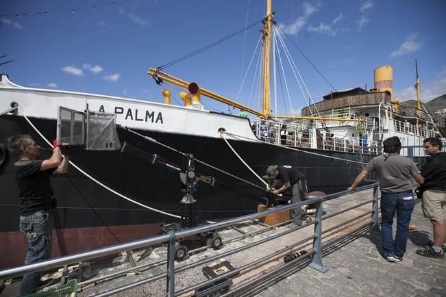 Rodaje en la antigua estación de jet-foil y el correillo La Palma