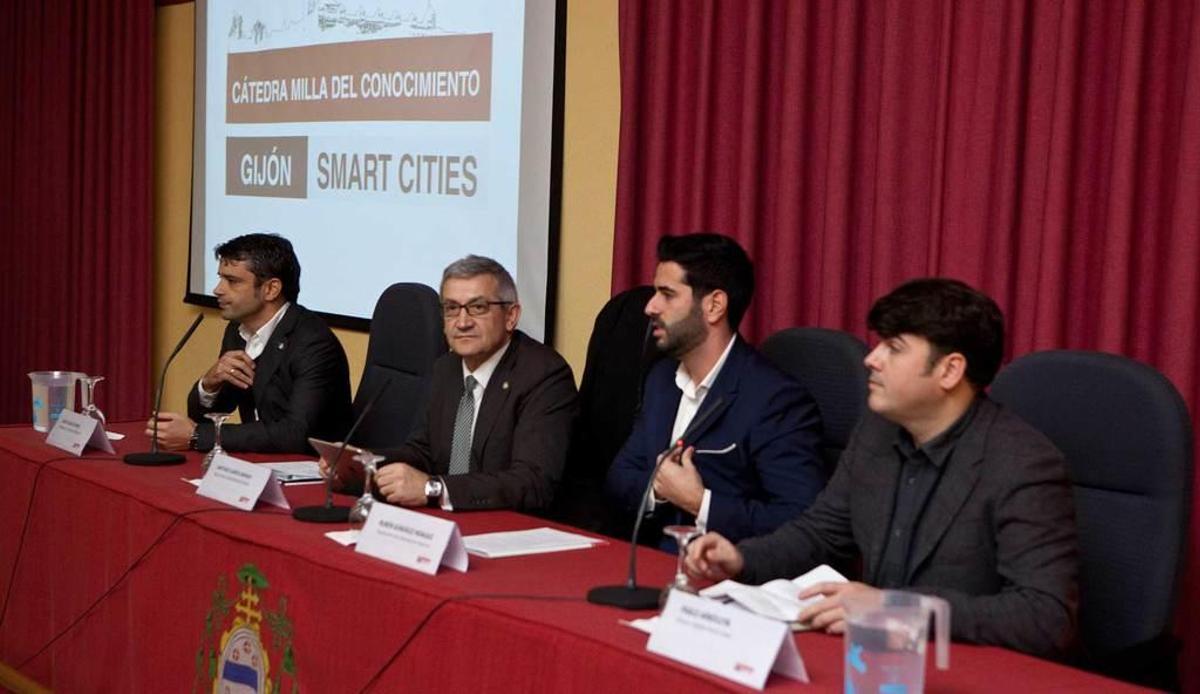 Por la izquierda, Juan Carlos Campo, Santiago García, Rubén González y Pablo Arboleya.