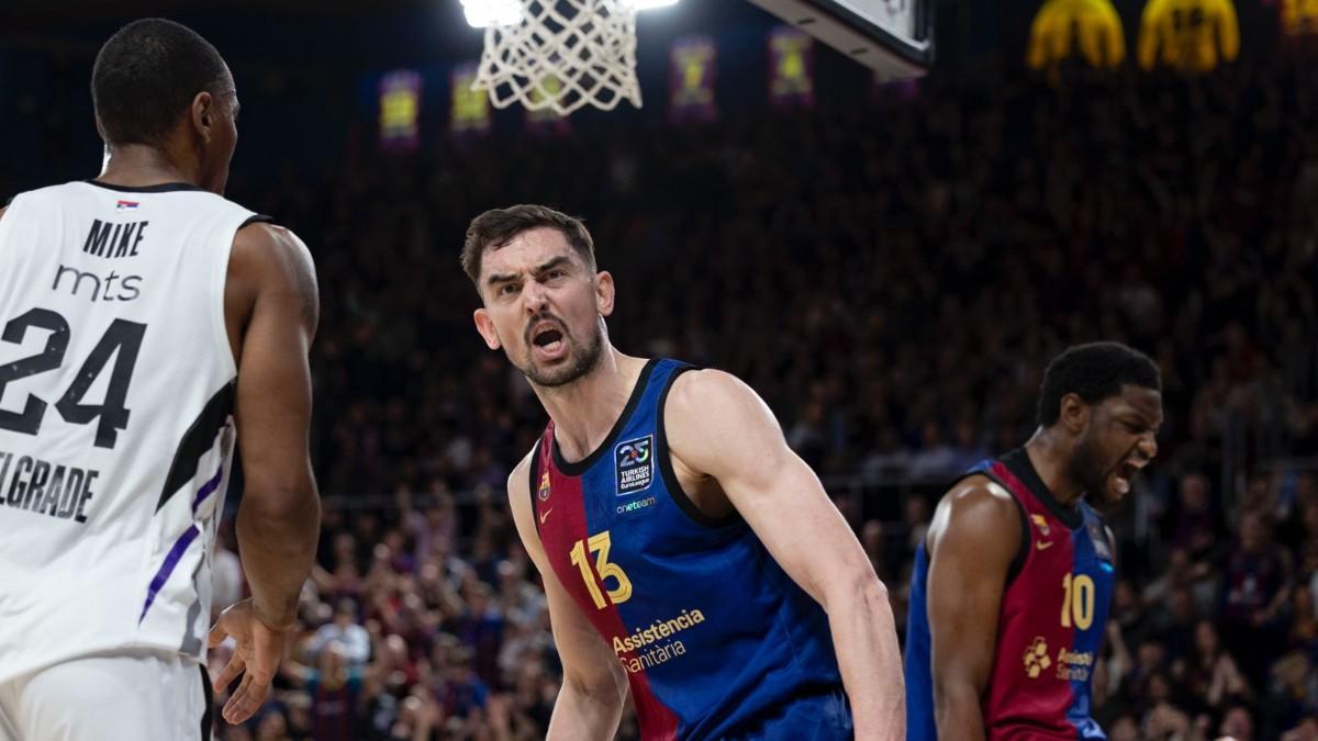 Tomas Satoransky, durante el partido ante Partizán