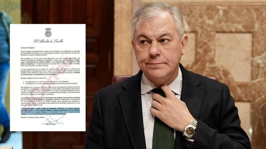 El alcalde de Sevilla intenta calmar a los limpiadores de colegios con una carta tras privatizar el servicio