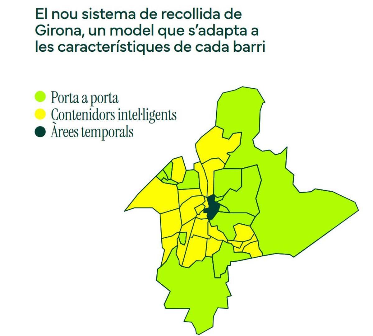 El mapa dels barris i els sistemes que s'aplicaran.