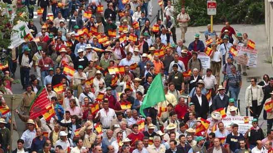 Manifestación de agricultores en julio del año pasado en Bruselas.