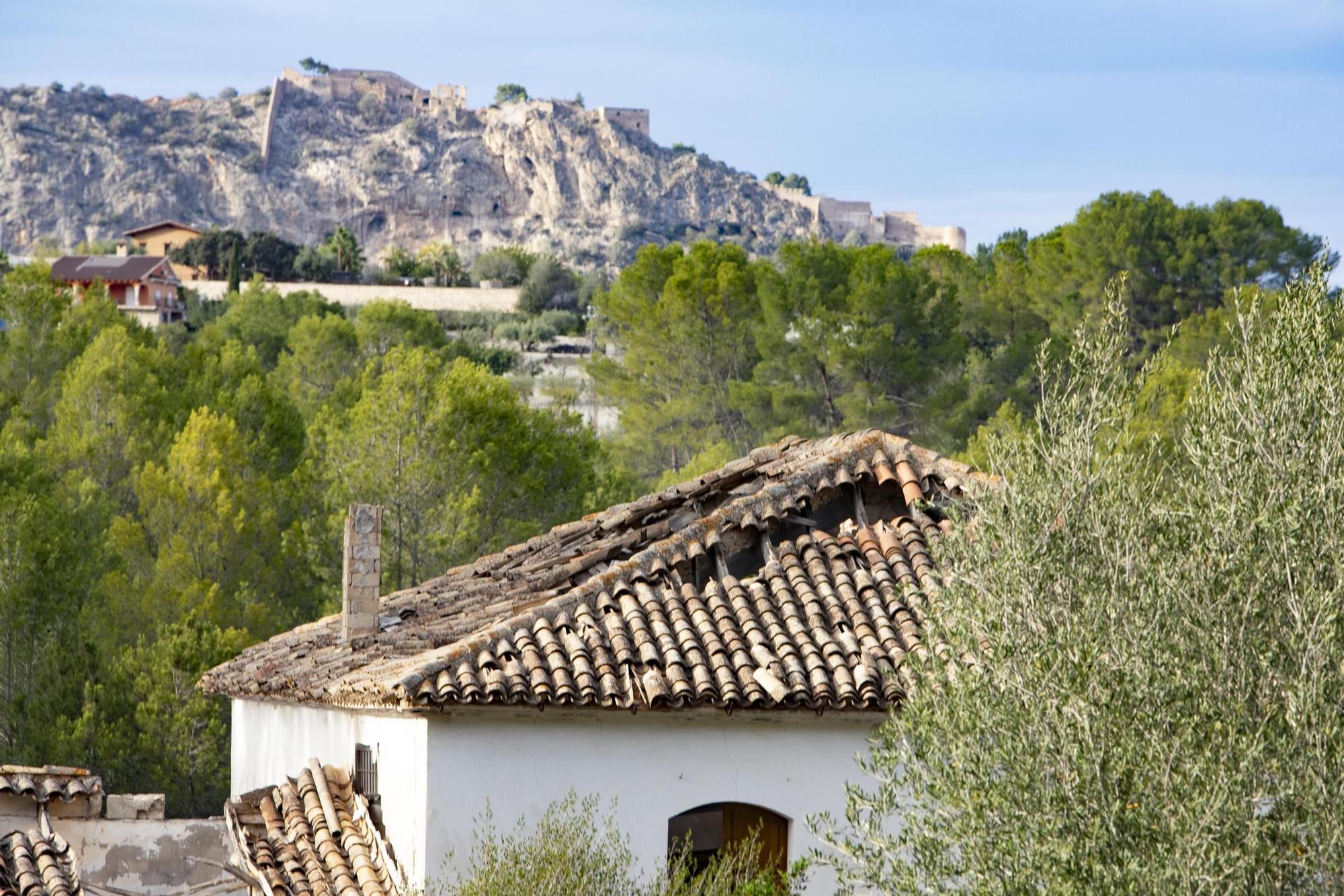 Este es el estado de deterioro que sufre la "Casa de los Quadrado" en Xàtiva