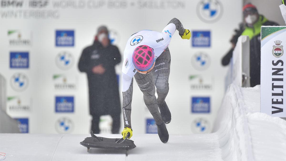 Ander Mirambell, durante una competición