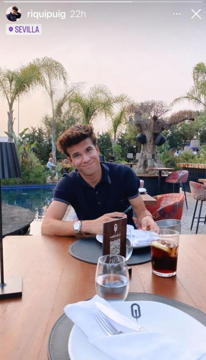 Riqui Puig, también en Sevilla para asistir a la boda