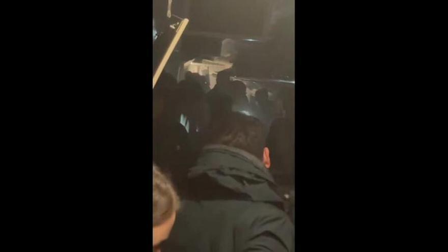 Los vagones del Iryo que ha descarrilado en Córdoba tras el accidente