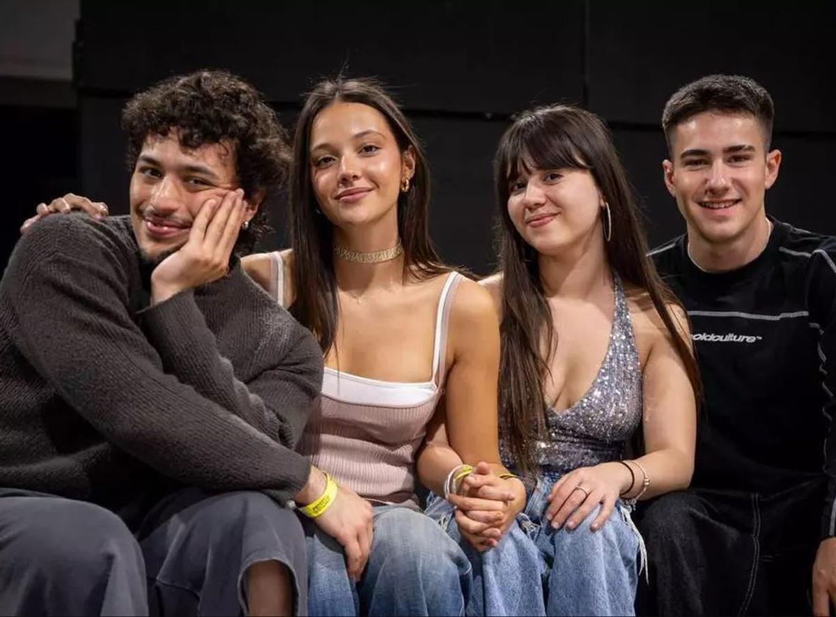 De izquierda a derecha, Tinho Vaamonde, Claudia Arenas, Salma de Diego y Guille Toledano.