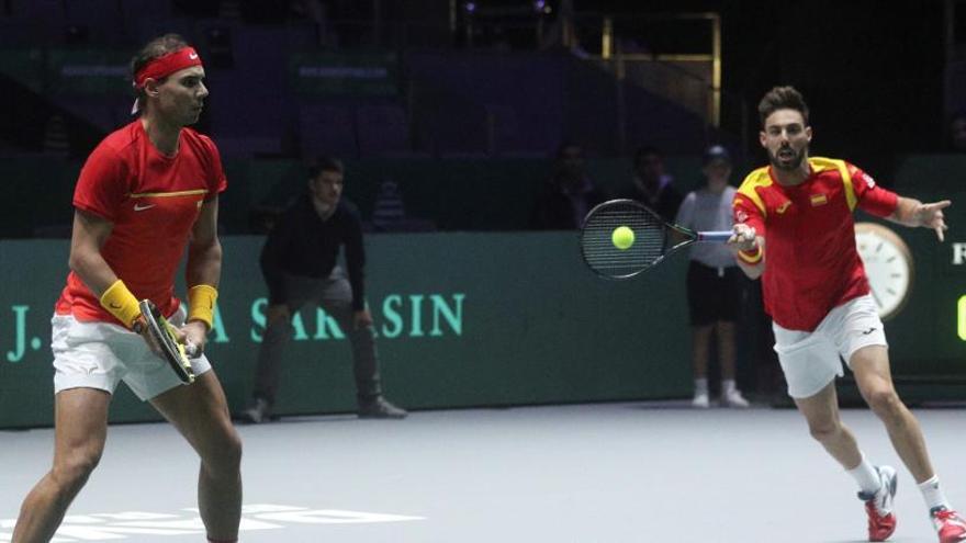 Nadal y Granollers en el último partido de la Copa Davis.