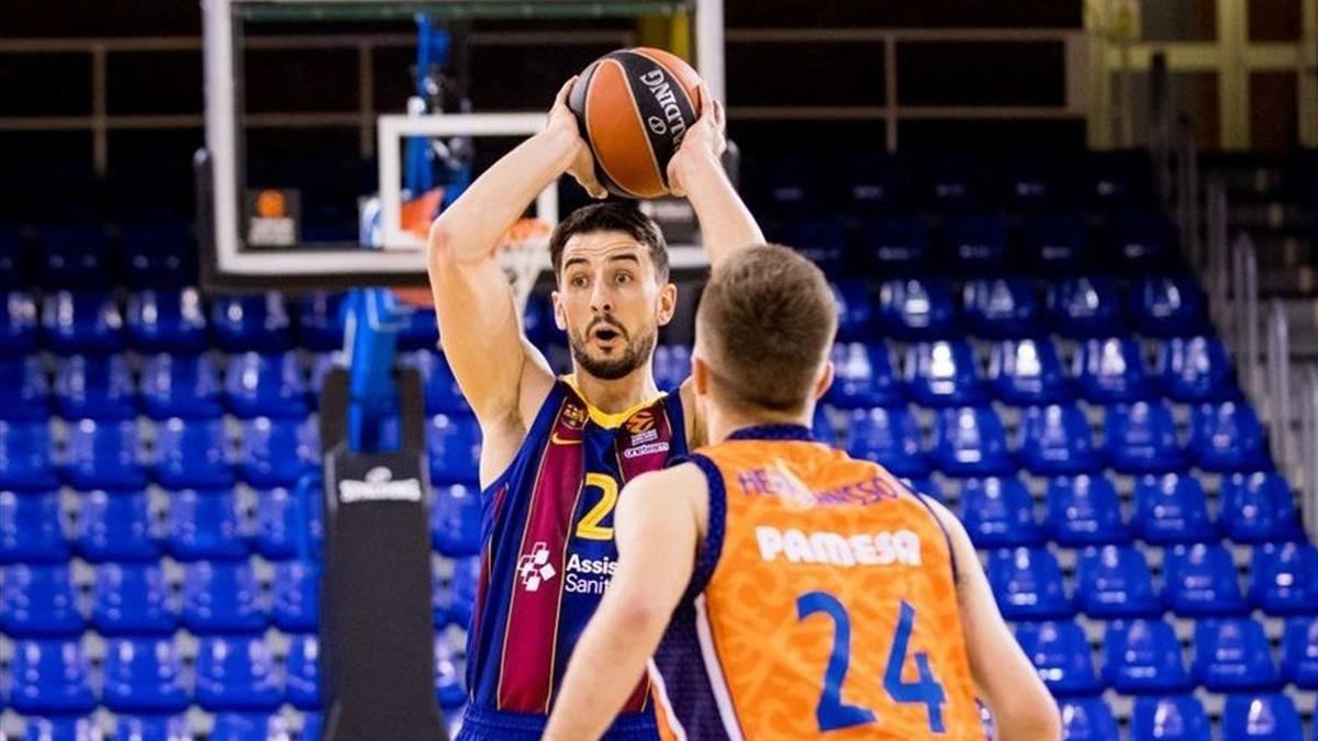 07 01 2021 Leo Westermann  Barca - Valencia     El Barca sale del bache ante el Valencia Basket Los azulgrana ganan en Euroliga tras tres derrotas en el buen debut de Leo Westermann    DEPORTES  FCB