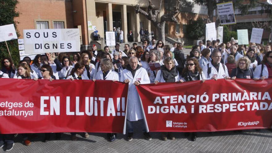 Una de les protestes de la vaga del novembre a Girona.