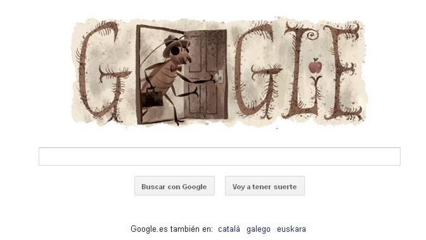 Google dedica su &#039;doodle&#039; al 130º aniversario del nacimiento de Kafka