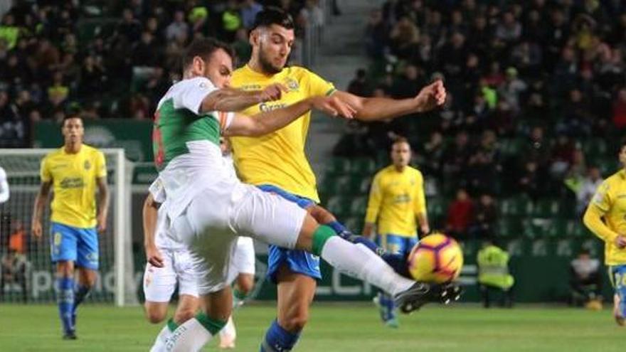 Gonzalo Verdú, durante el partido Elche-Las Palmas