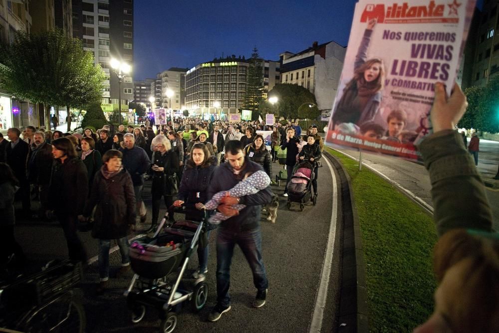 Manifestación del día de la mujer en Gijón