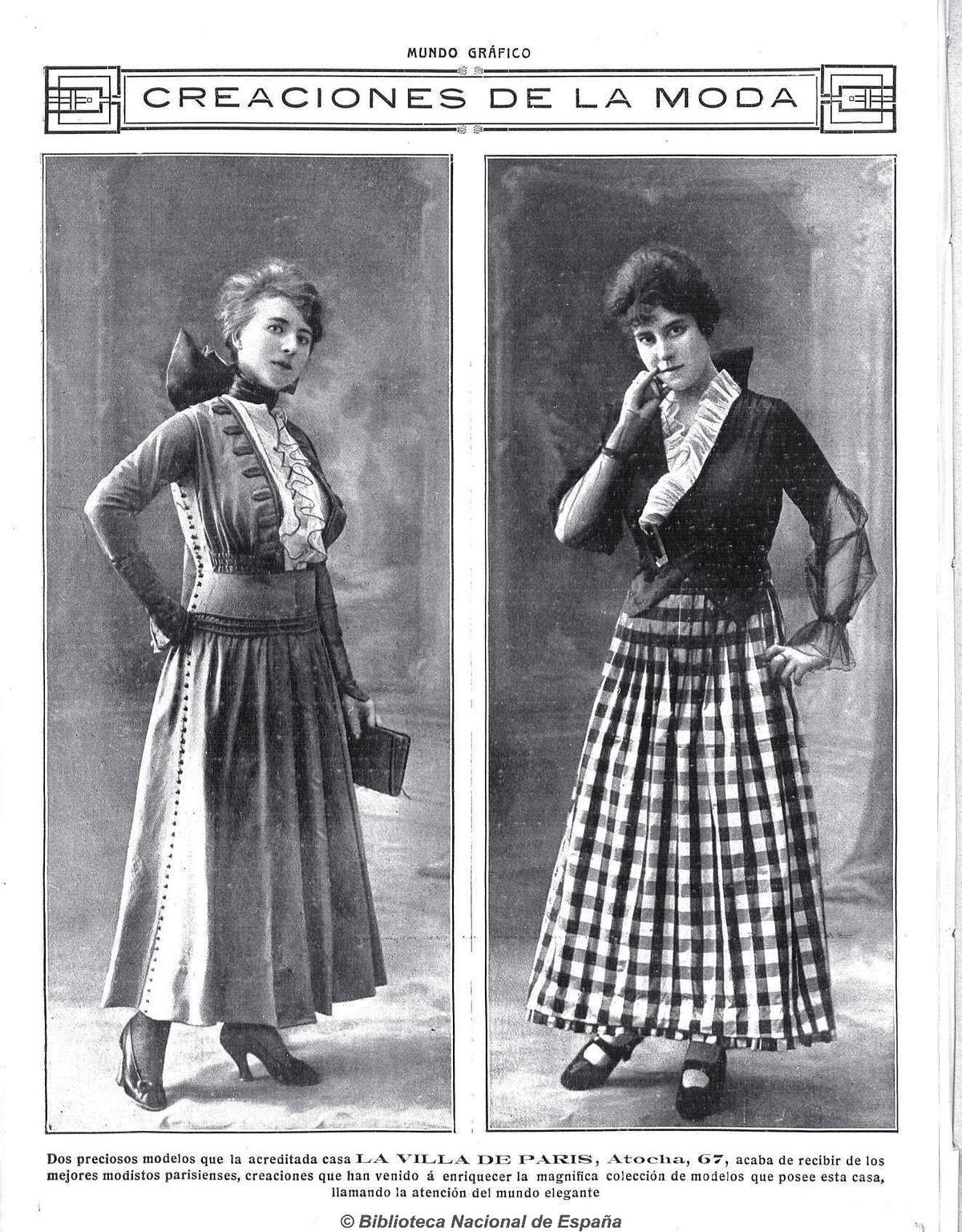 Anuncio de La Villa de París en «Mundo Gráfico», 1915