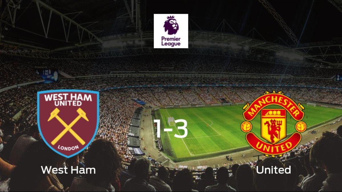 El Manchester United se lleva los tres puntos frente al West Ham (1-3)