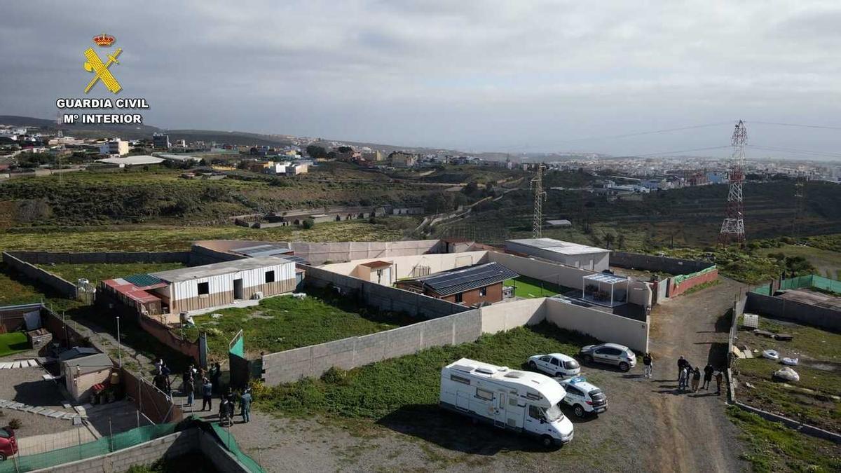 Construcciones ilegales en Lomo Caleta, en Telde