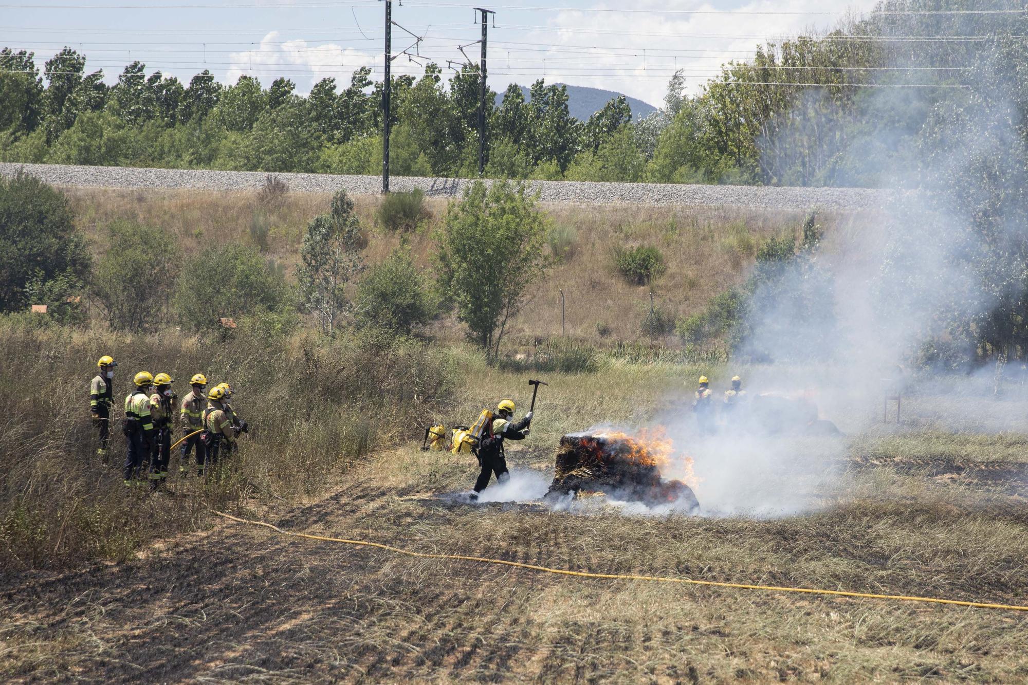 Incendi forestal a Sils, en fotos