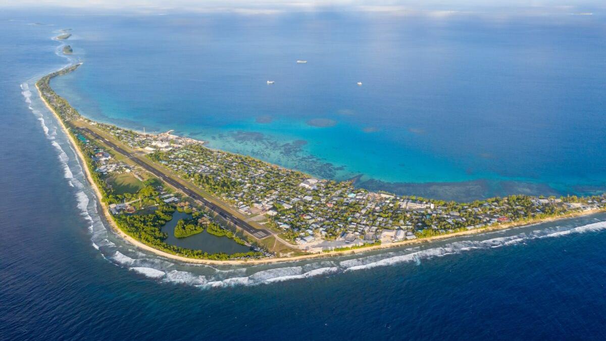 Isla de Tuvalu, en el Pacífico