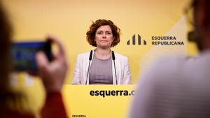 La secretaria general de ERC, Elisenda Alamany, este lunes.
