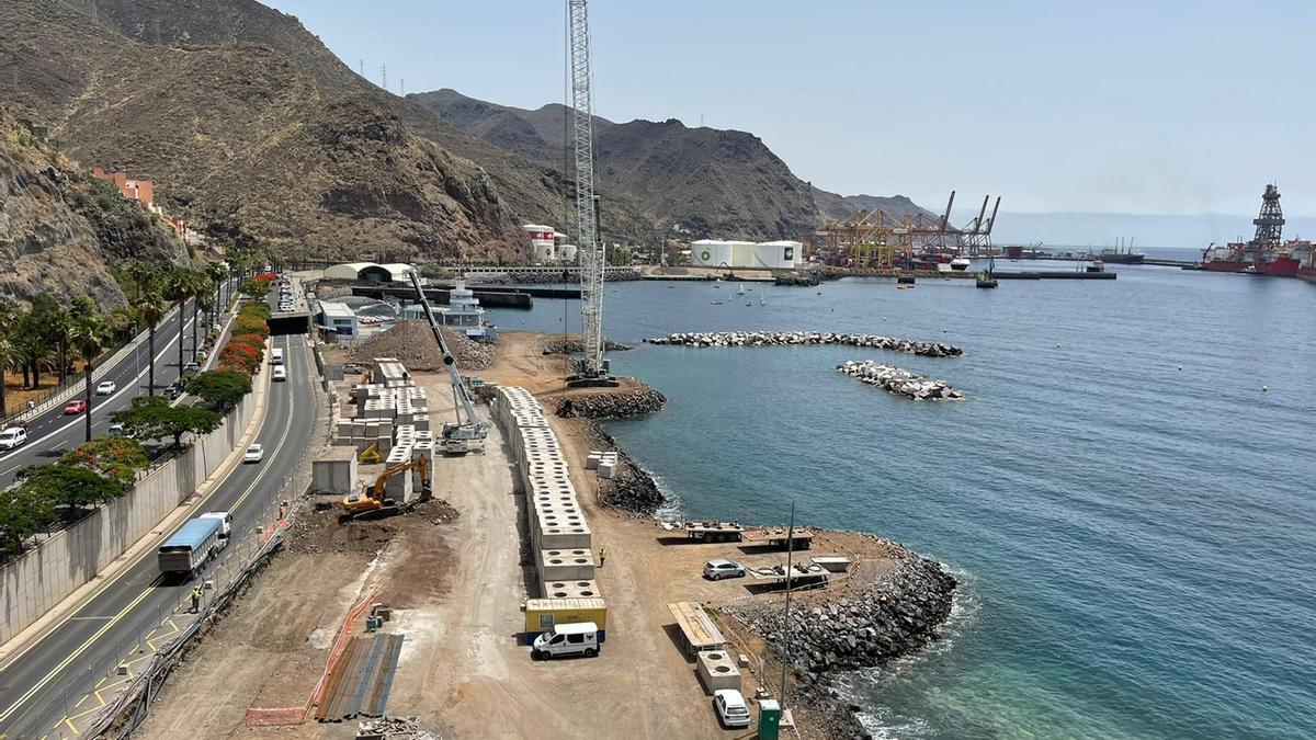 Obras de la Zona de Charcos de Valleseco.