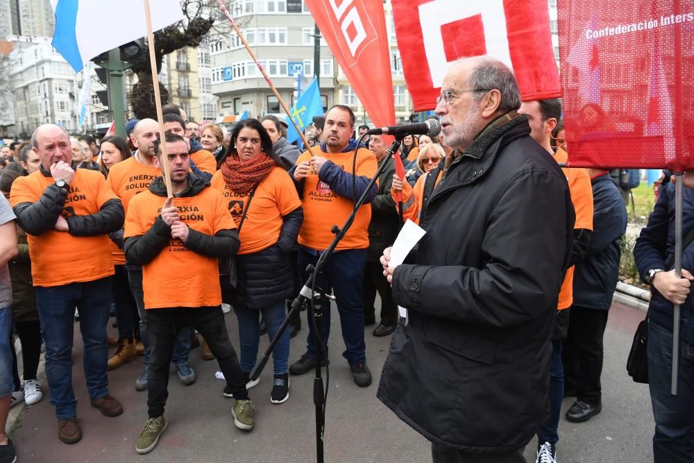 Manifestación en defensa del empleo en Alcoa