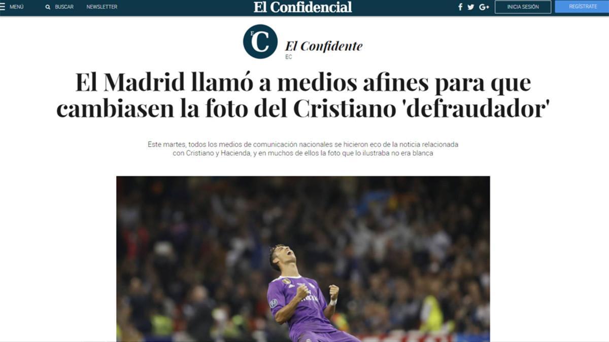 La información del blog de 'El Confidencial' en la que explican las presiones del Real Madrid