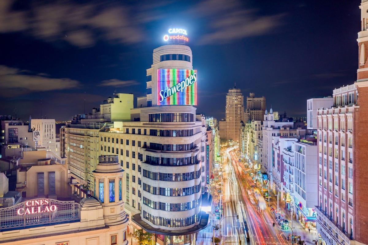 Madrid desde el letrero de Schweppes