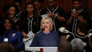 Hillary Clinton durante un evento de derechos humanos.