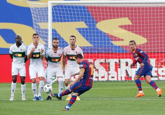 Imágenes del partido  del Trofeo Joan Gamper 2020/2021 del FC Barcelona disputado en el Camp Nou. FC Barcelona 1 - Elche CF, 10