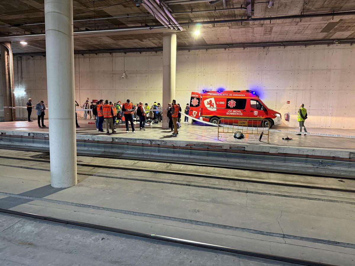 El simulacro ferroviario en la estación Delicias, en imágenes