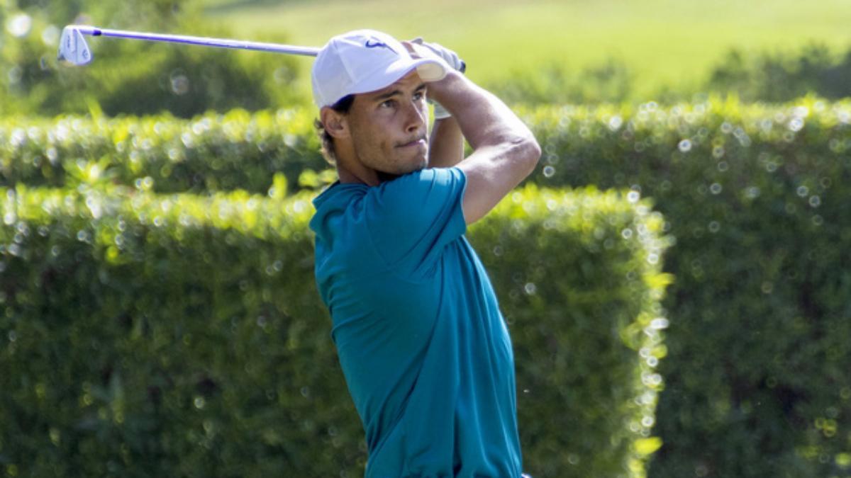 Rafa Nadal, en el campeonato de golf de Baleares de 2022