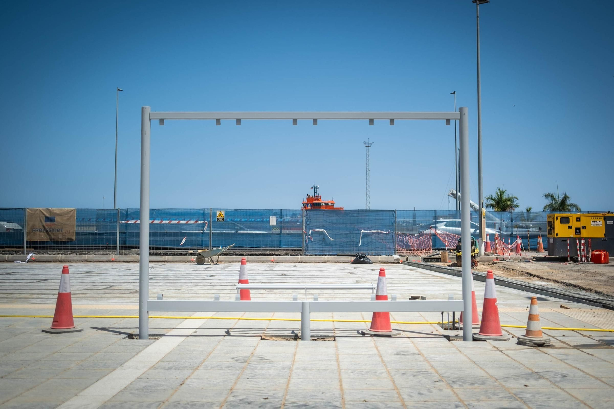 Obras en la avenida Marítima de Santa Cruz de Tenerife