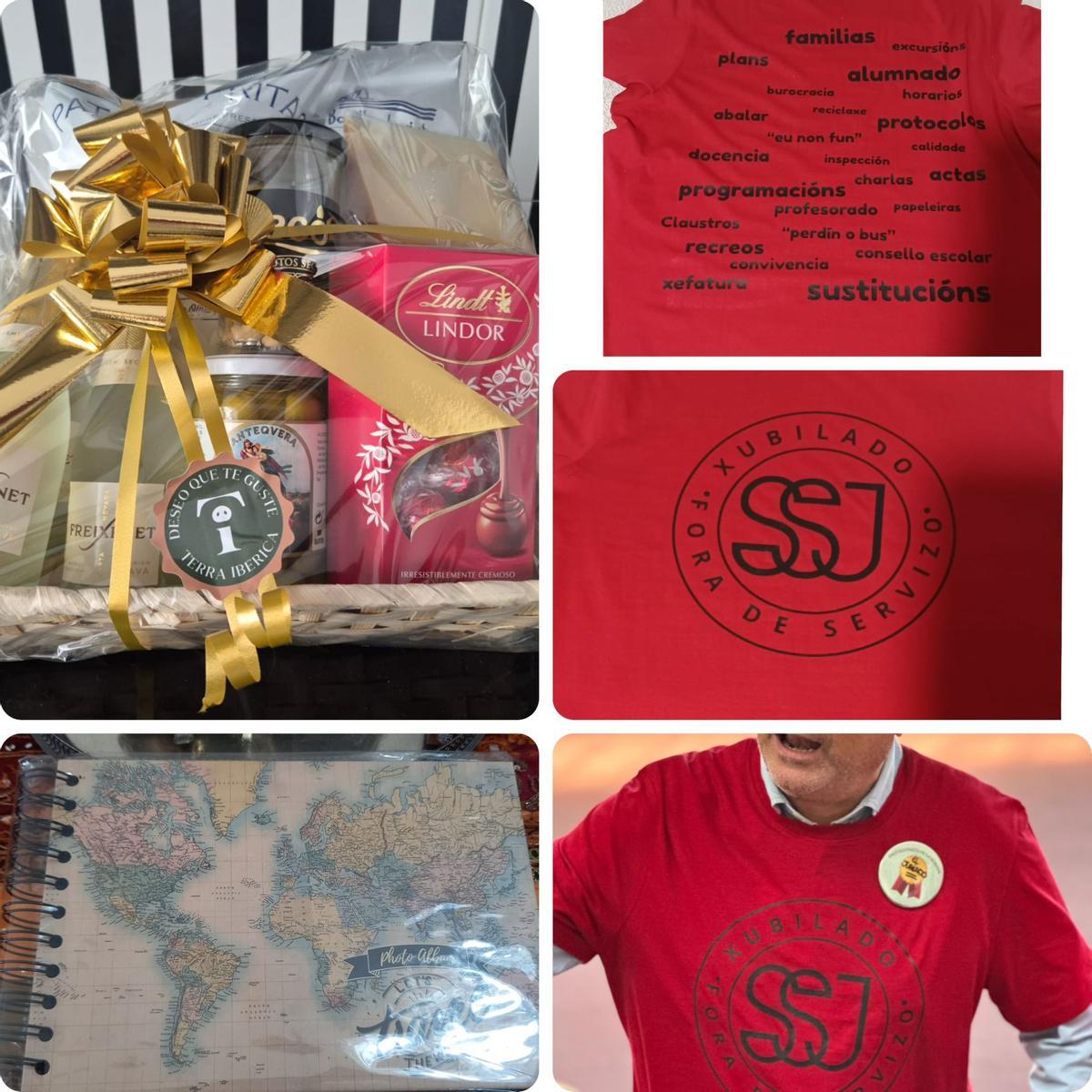 Regalos que recibió Juan de la comunidad educativa del colegio.