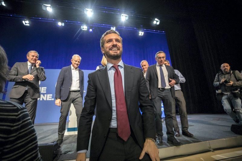 Mitin de Pablo Casado en Zaragoza el 6 de noviembre de 2019