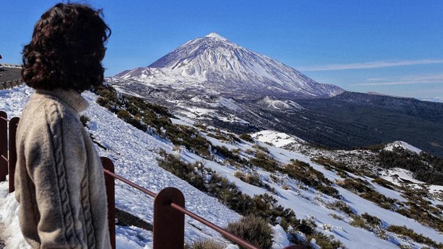 Sábado de novelería jugando en el Teide con la nieve