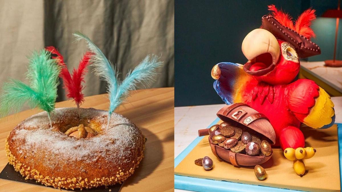 Las mejores monas de Catalunya de 2026: la de L'Espiga d'Or (Vilanova i la Geltrú) y la de chocolate, de La Colmena (Barcelona).