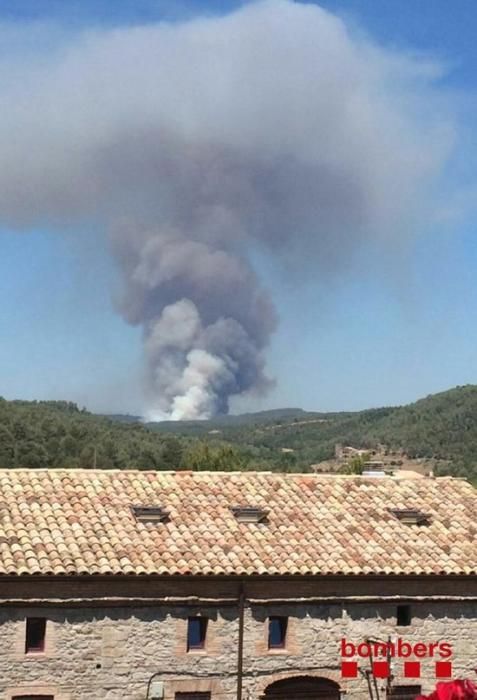 Incendi forestal a Sant Feliu Sasserra