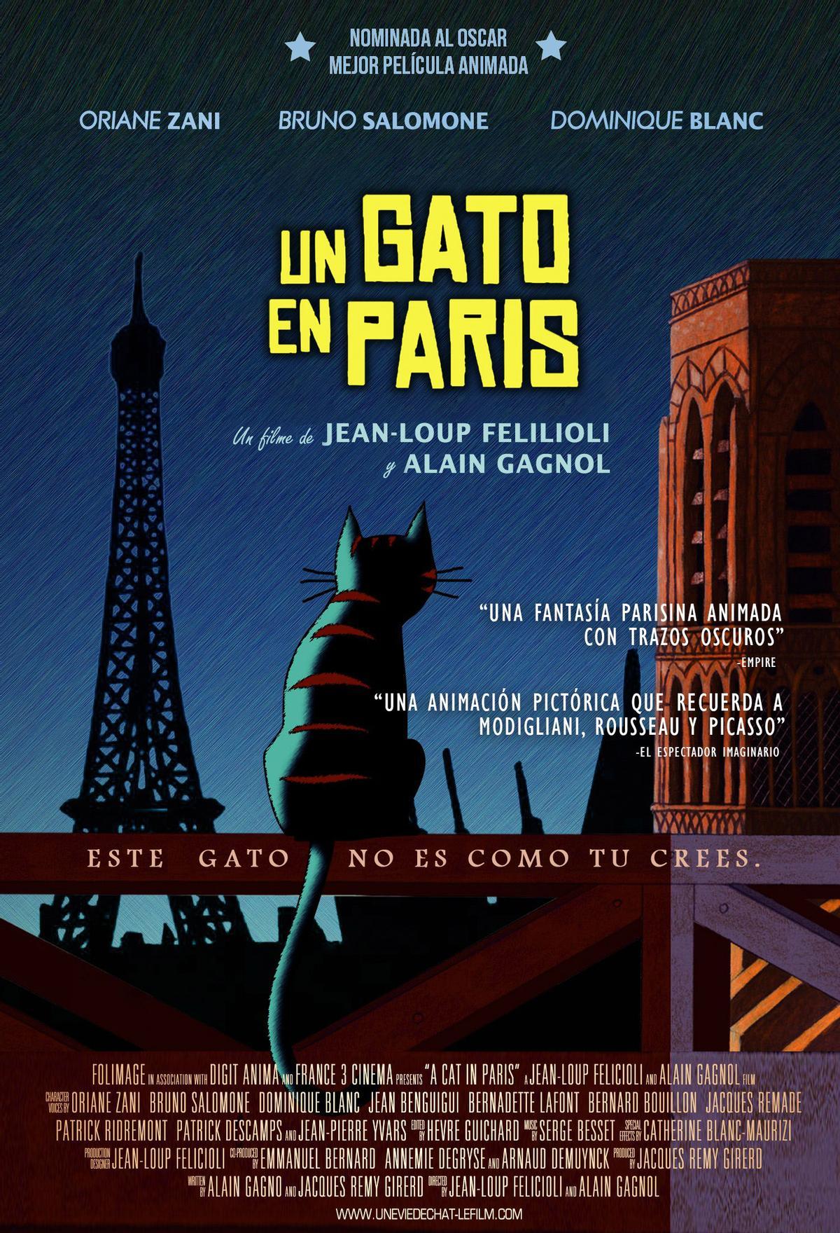 "Un gato en París" de Jean-loup Felicioli y Alain Gagnol