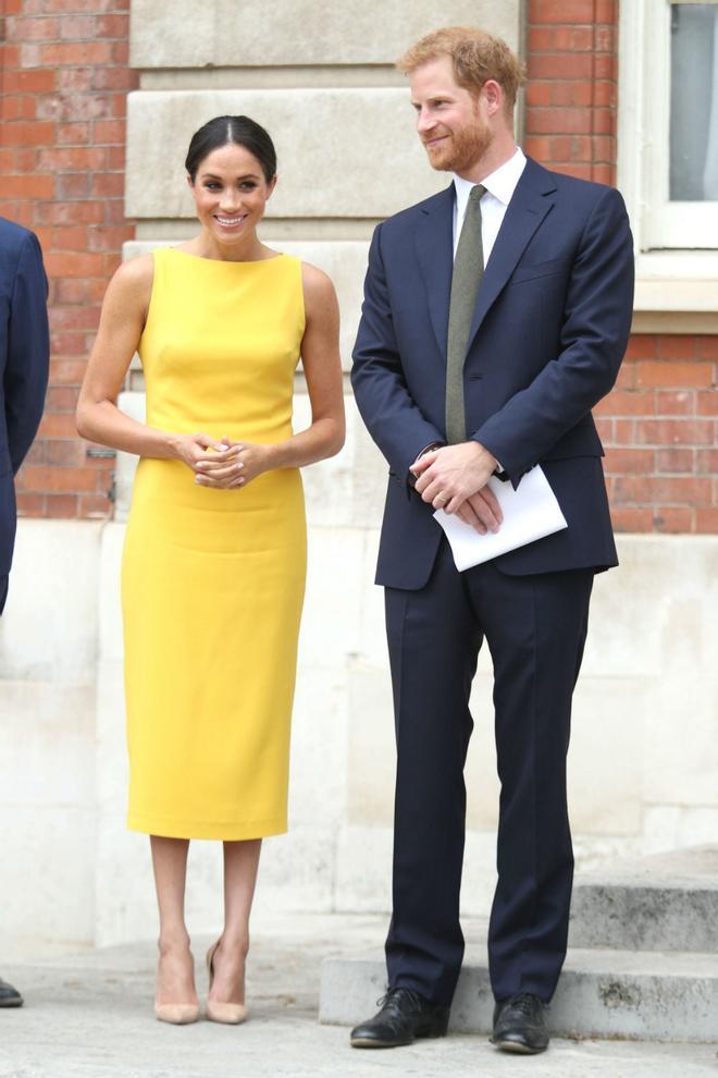 Meghan Markle y el Príncipe Harry juntos en un acto oficial en Londres