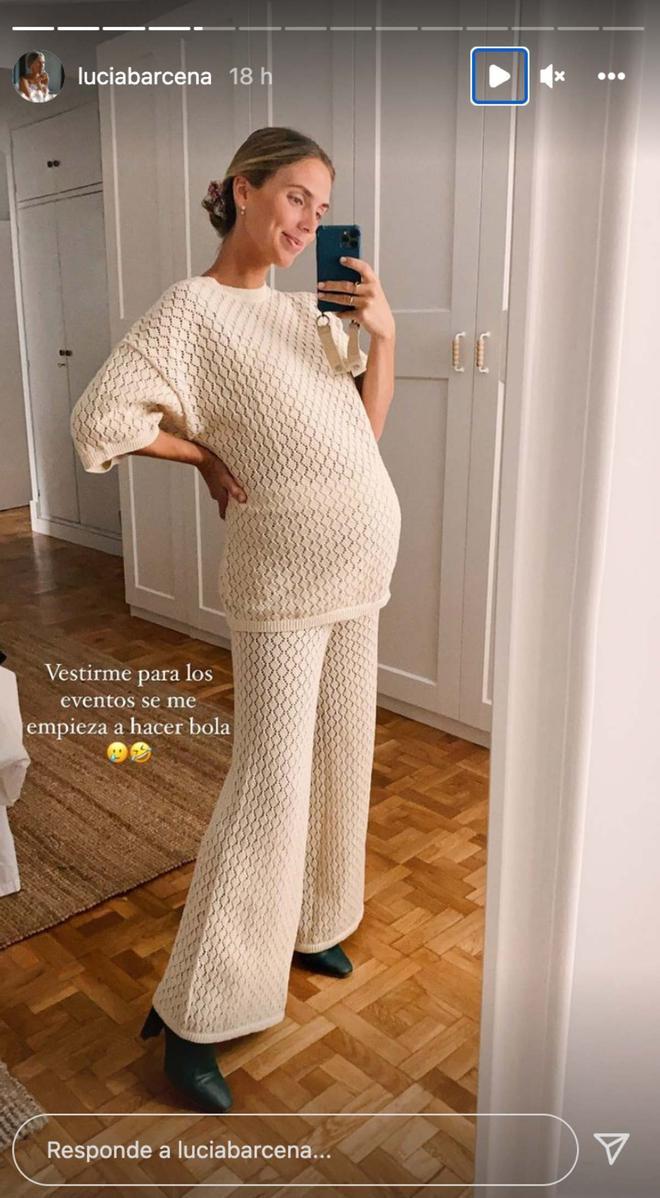 Lucía Bárcena con un conjunto de Mango