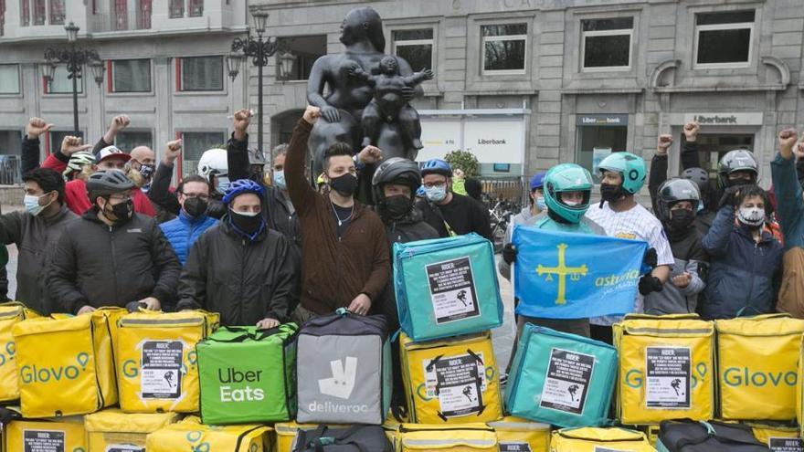'Riders' durante una protesta laboral.