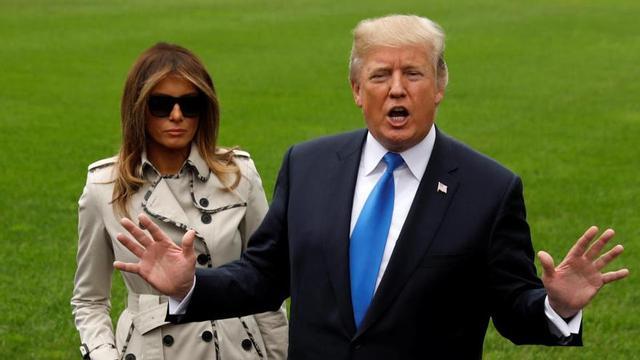 El presidente estadounidense, Donald Trump y la primera dama Melania.