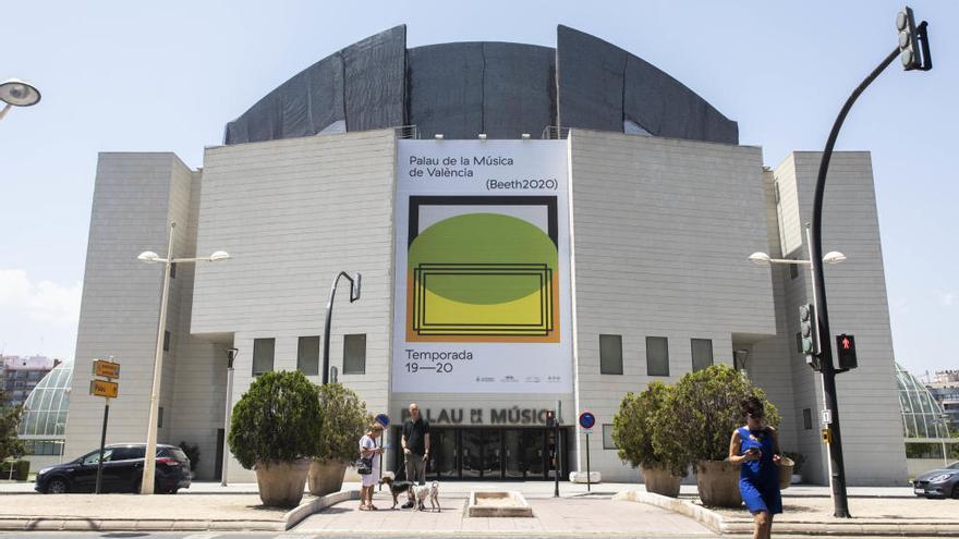 Imagen del Palau de la Música, ayer.