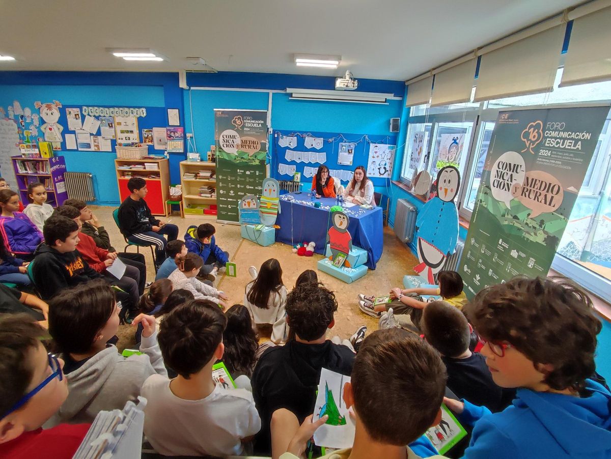 Un momento del encuentro celebrado en el colegio Jovellanos.