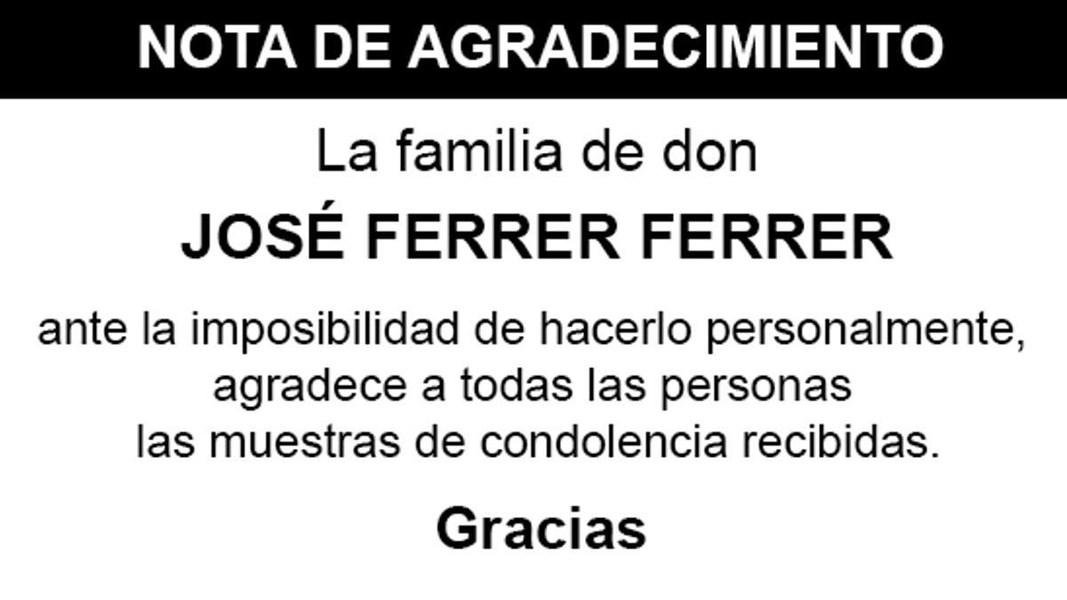 Nota José Ferrer Ferrer