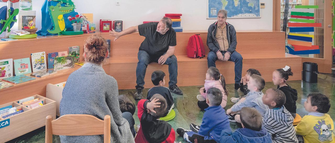 Visita escolar a la biblioteca Joan Alcover, en Palma