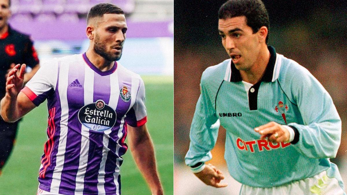 Sean Weissman, delantero del Valladolid (dcha.) y Haim Revivo, en su etapa en el Celta.