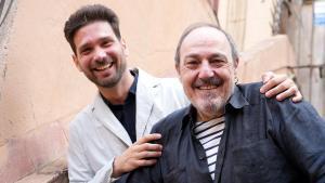 El antiguo director de Barnasants Pere Camps con el nuevo director, Marçal Girbau. 
