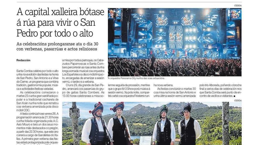 ESPECIAL FESTAS DO SAN PEDRO EN SANTA COMBA 2026